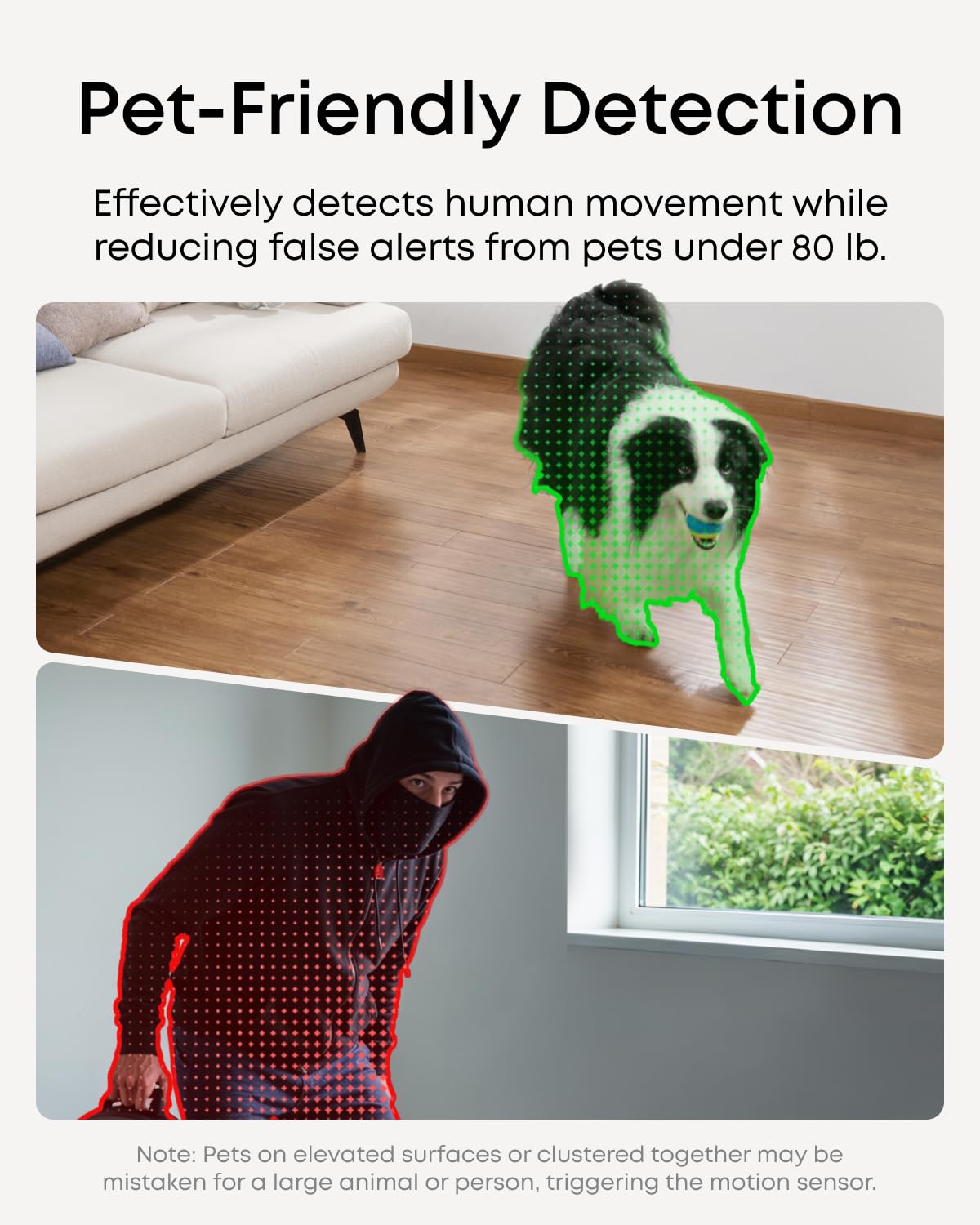 eufy E20 close-up of sensor lens highlighting precise motion detection