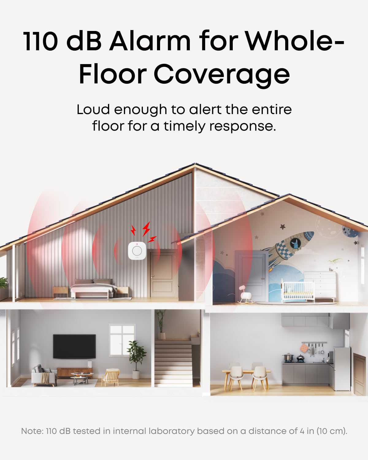 eufy E20 wall mounted profile demonstrating secure placement and wide sound coverage