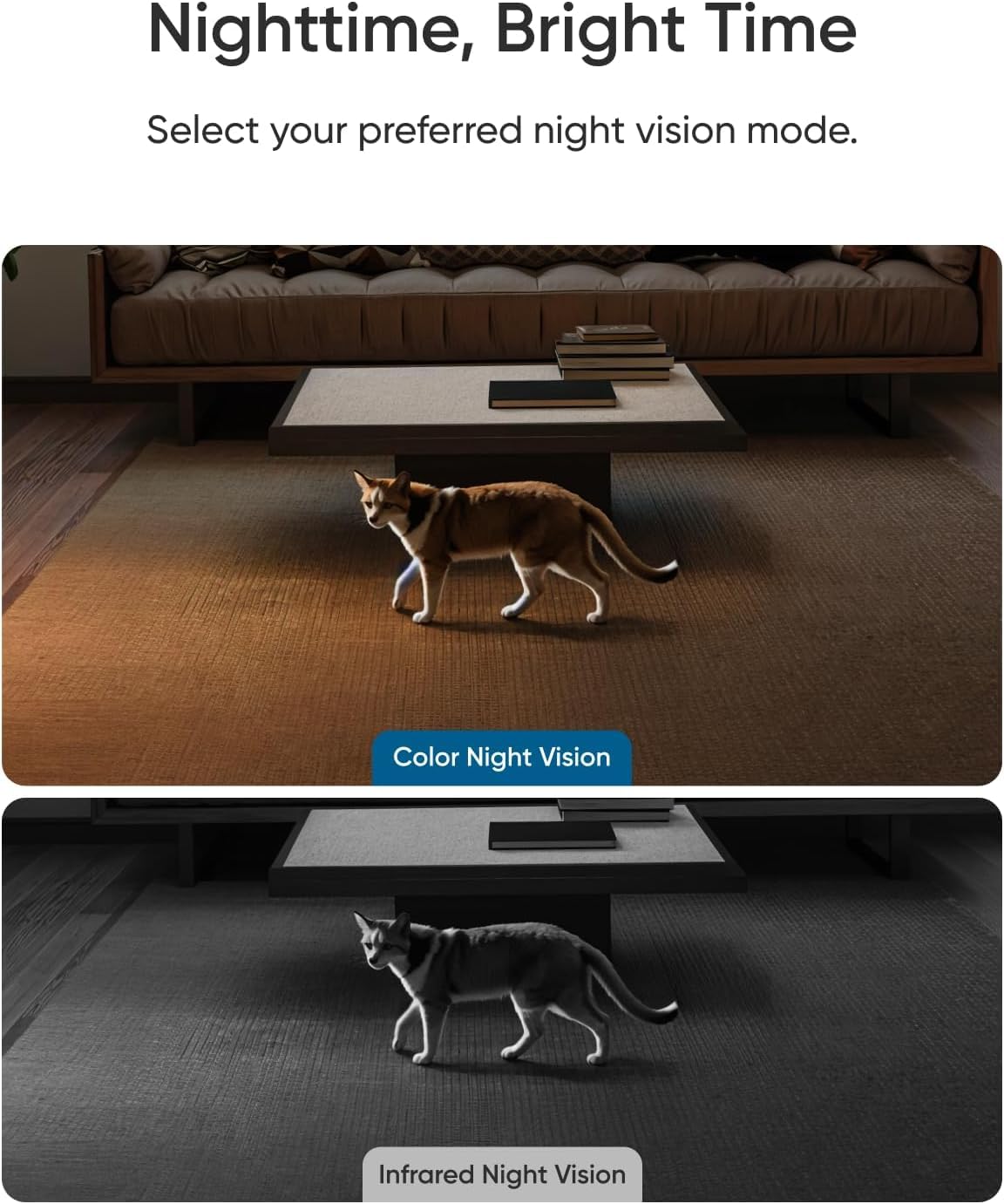 eufy Security E30 color night vision scene showing improved nighttime detail