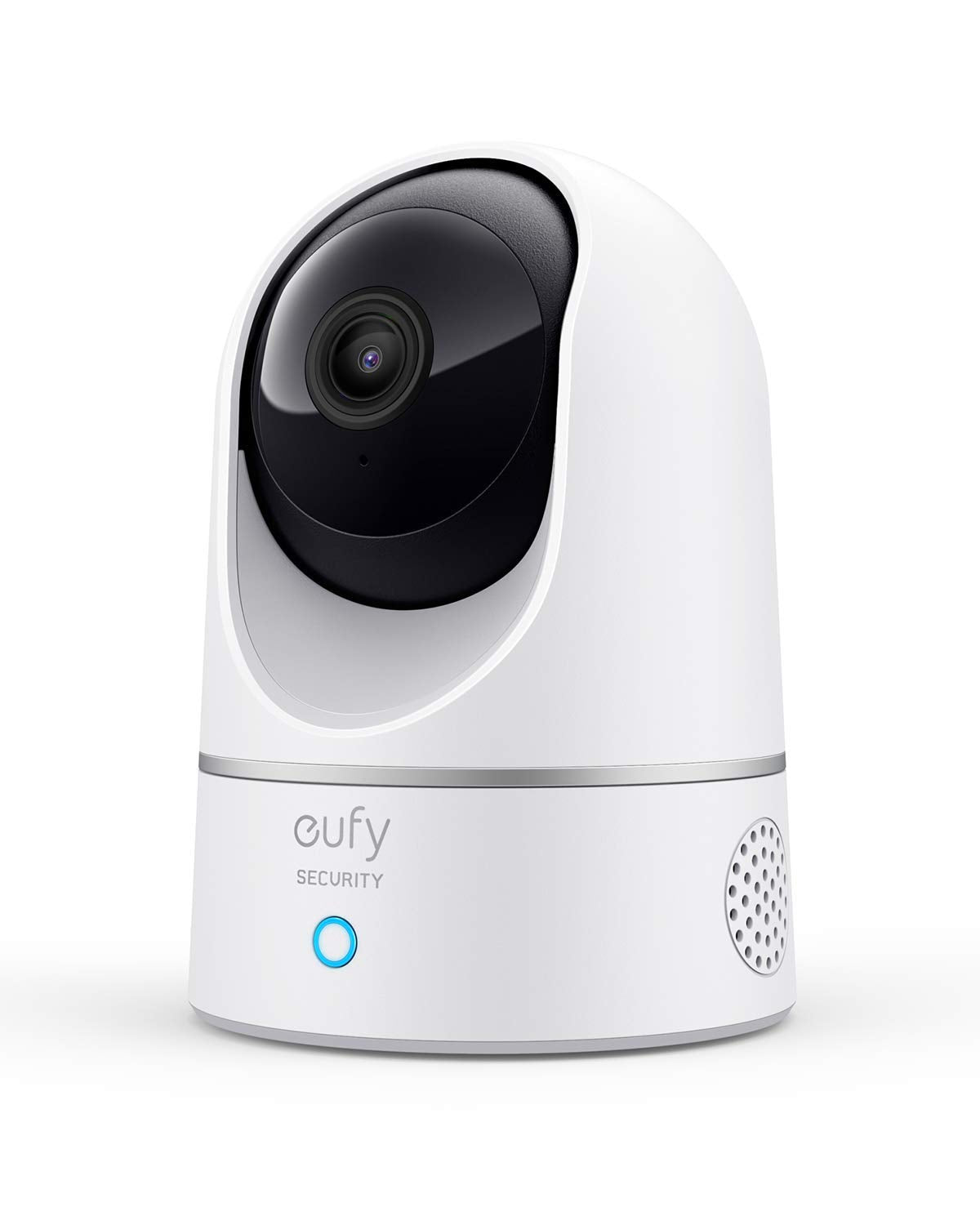 eufy Security front view showing camera design and quick room coverage benefit