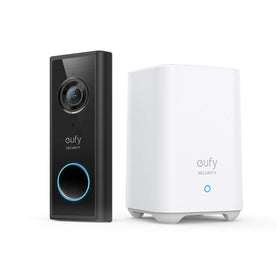 Eufy Security 2K doorbell front view for clear porch monitoring