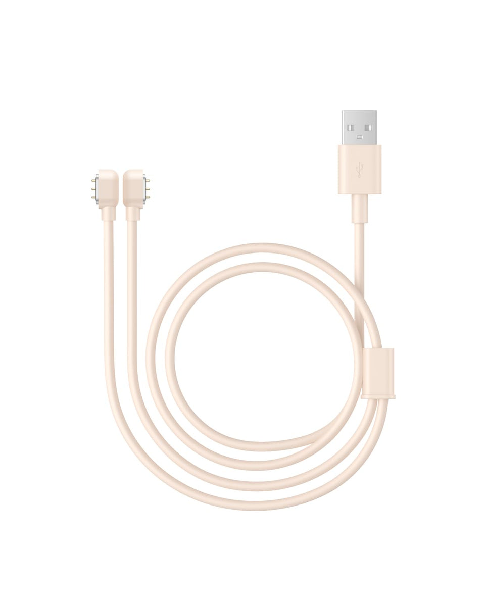 eufy Security magnetic charging cable front view showing compact dual-connector and portability benefits