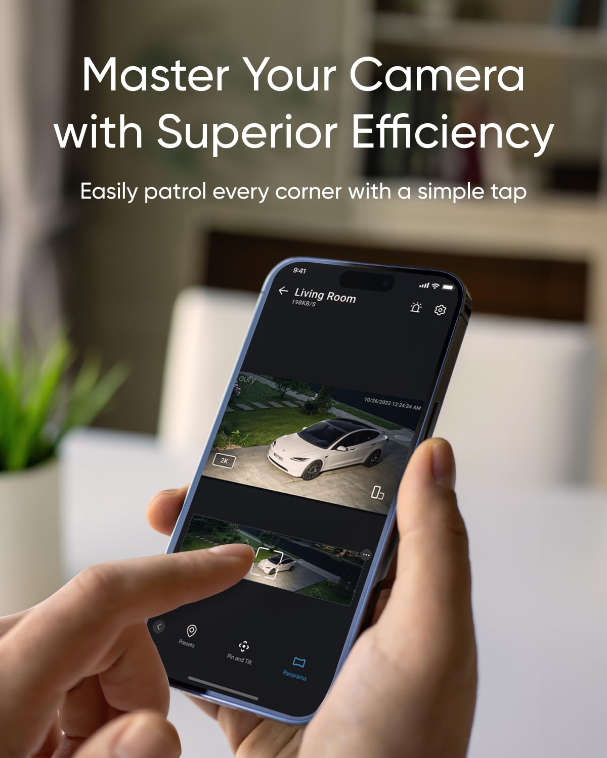 Eufy Security E30 2K video with color night lighting for sharp detail