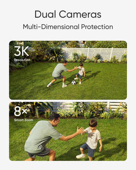 eufy Security Floodlight Camera E340 AI detects people and tracks movement