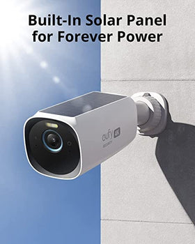 eufyCam 3 Kit solar panel powering outdoor surveillance