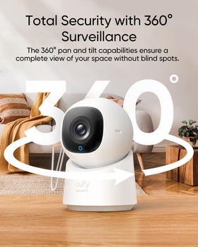 eufy Security Indoor Cam C210 night vision ensures clear footage in the dark