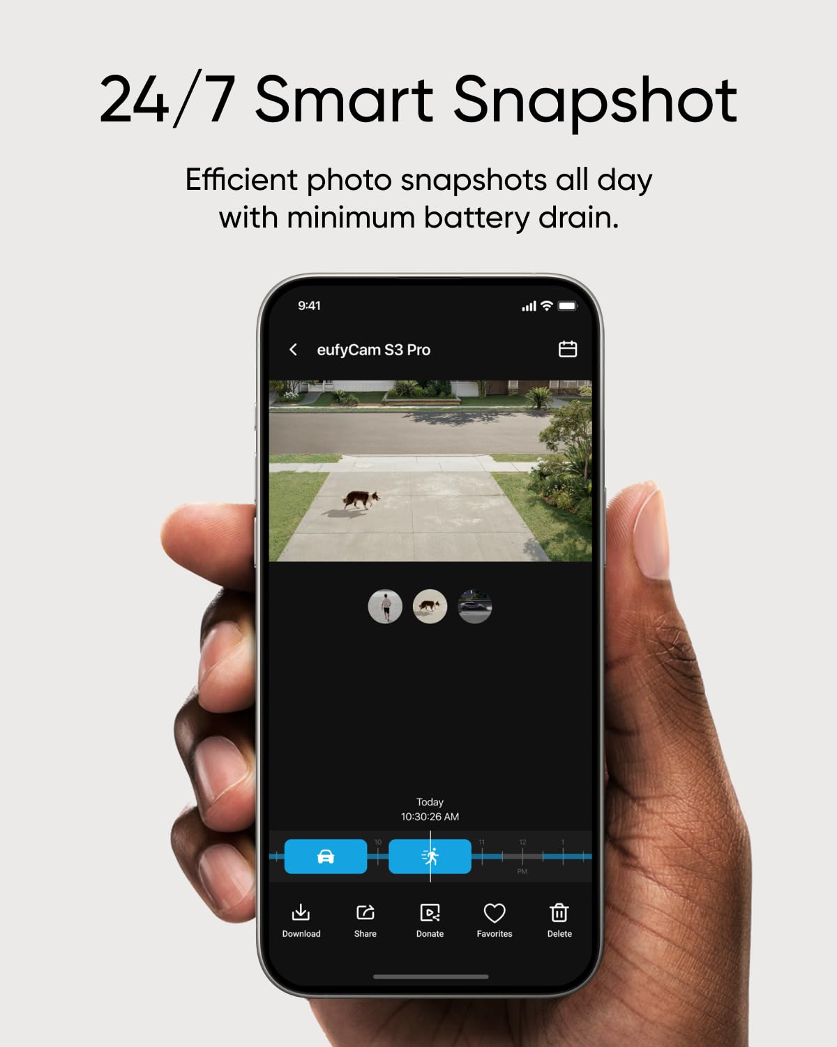 eufy Security MaxColor Night Vision footage at night for detail.