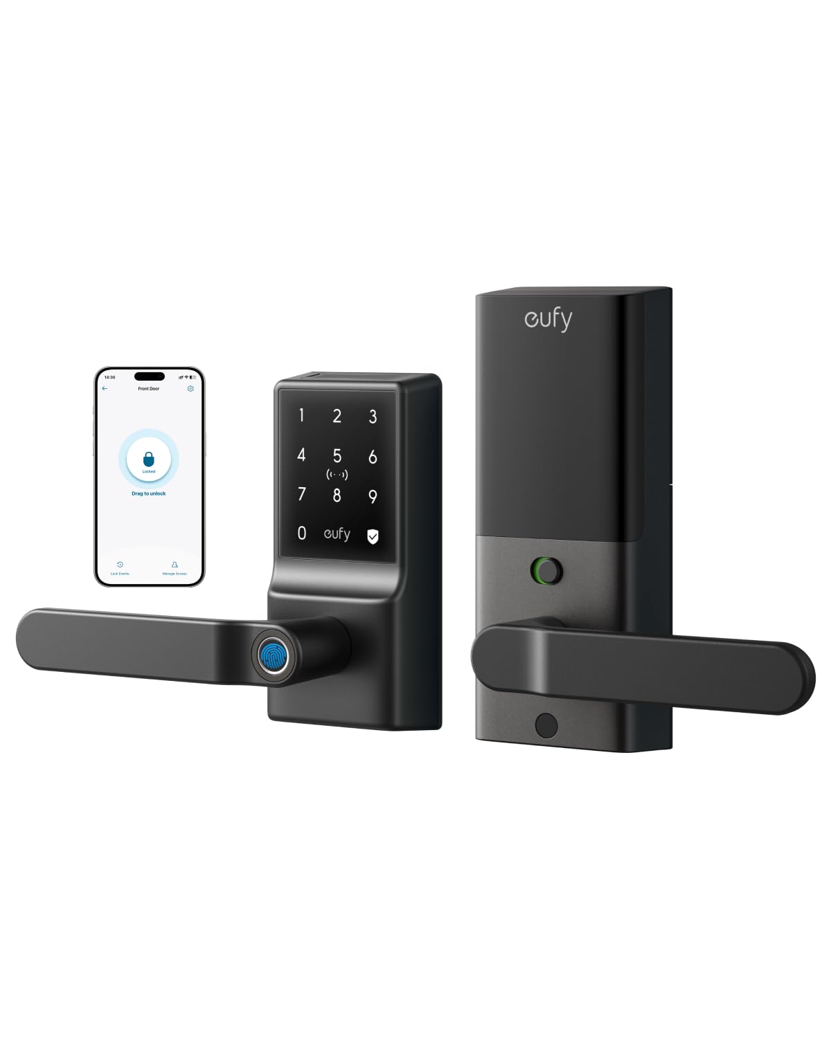 eufy Security C33 fingerprint-handle unlocks quickly for family entry