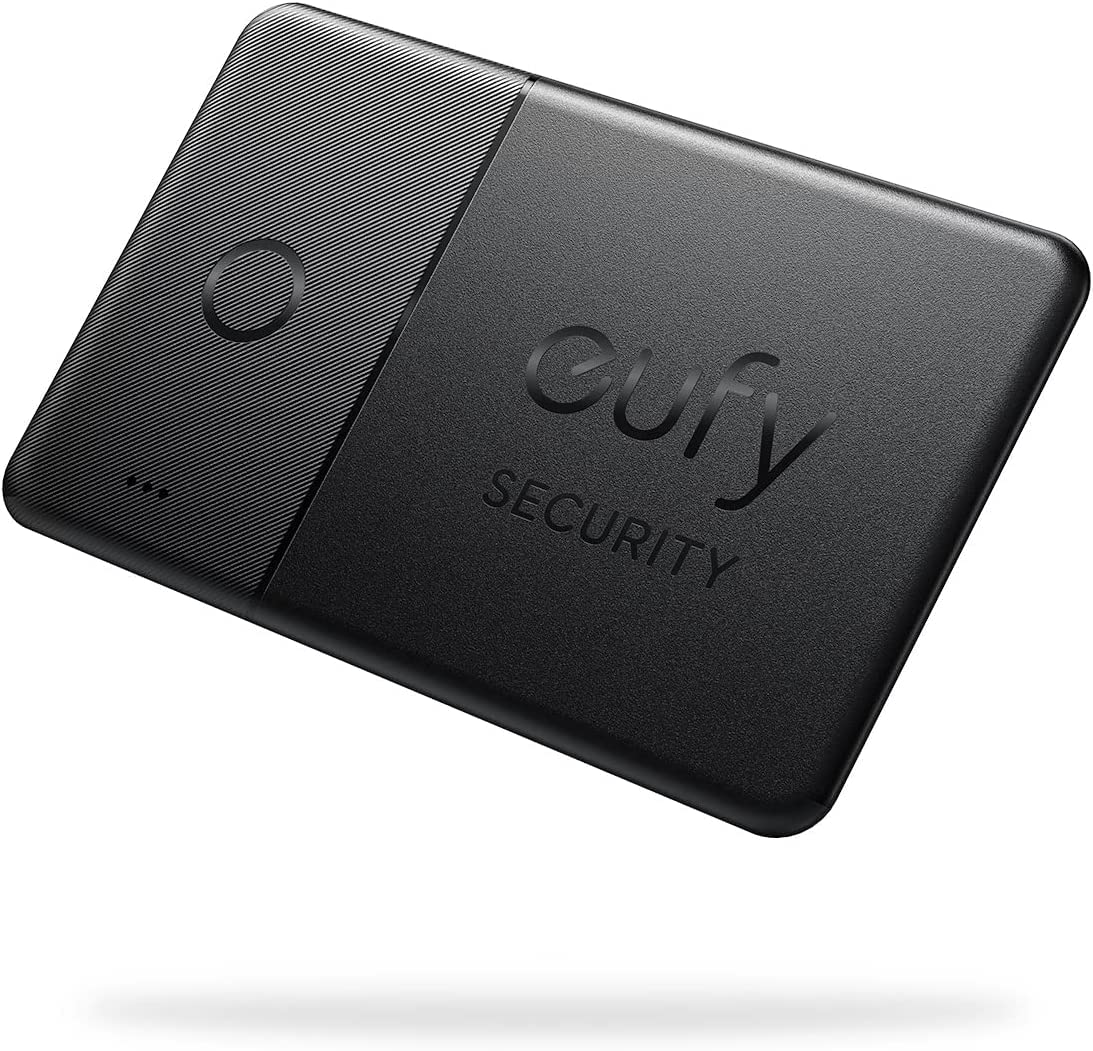 eufy Security SmartTrack Card E30 black front view for Find My wallet tracking