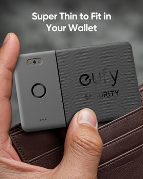 eufy Security SmartTrack Card E30 ultra-lightweight, slim profile in pocket