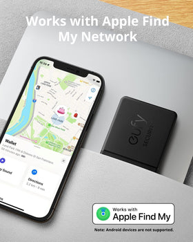 Card in wallet demonstrating Find My location use