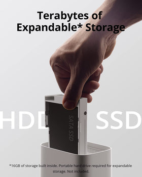 eufy expandable storage up to 16TB for larger local video archives.