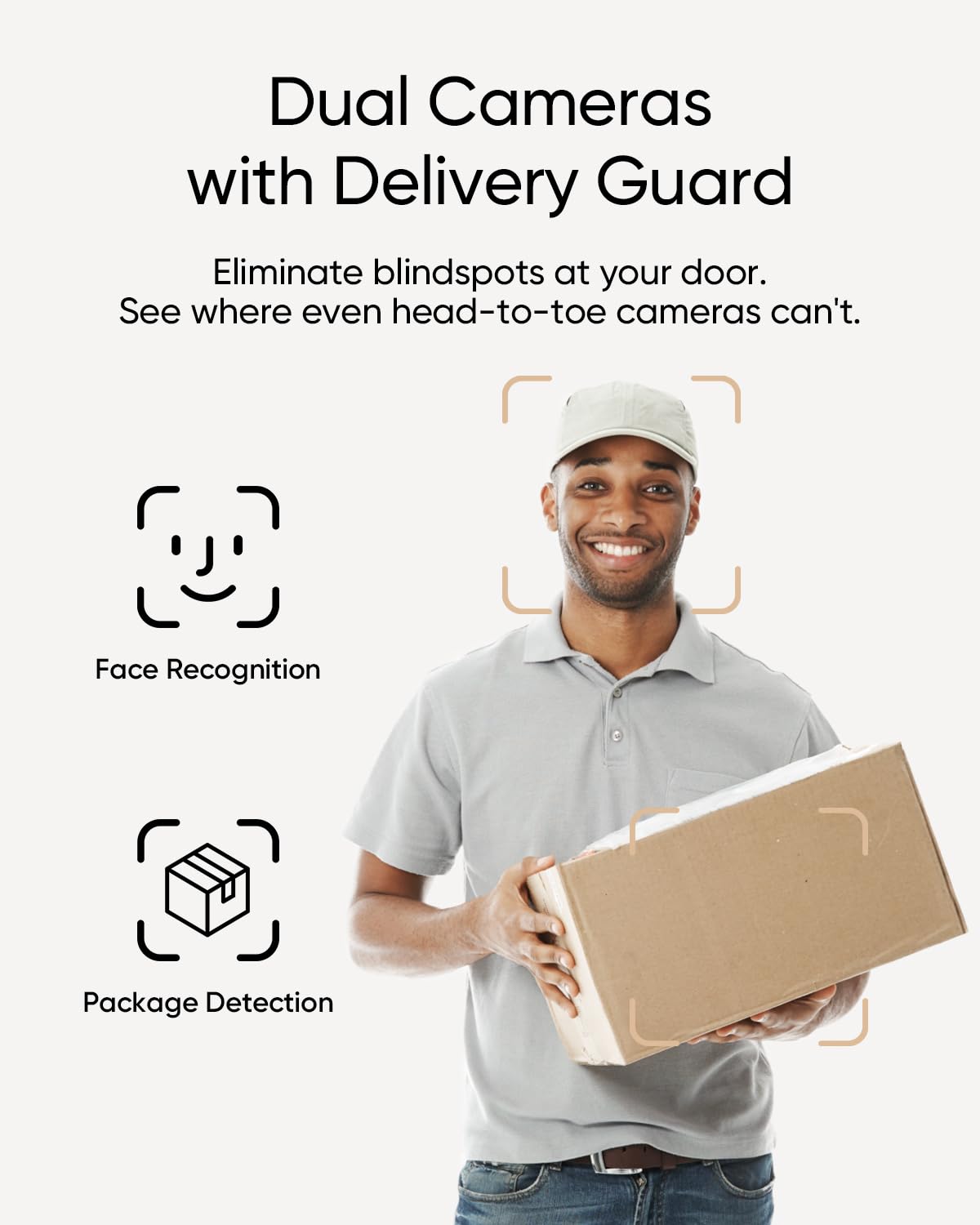 eufy Security Video Doorbell E340 downward camera covers doorstep floor area