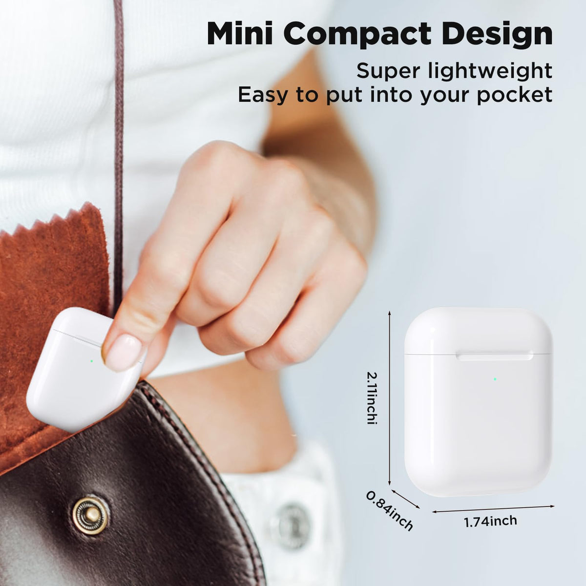 Euiyi AirPods case matte white finish suitable for daily use