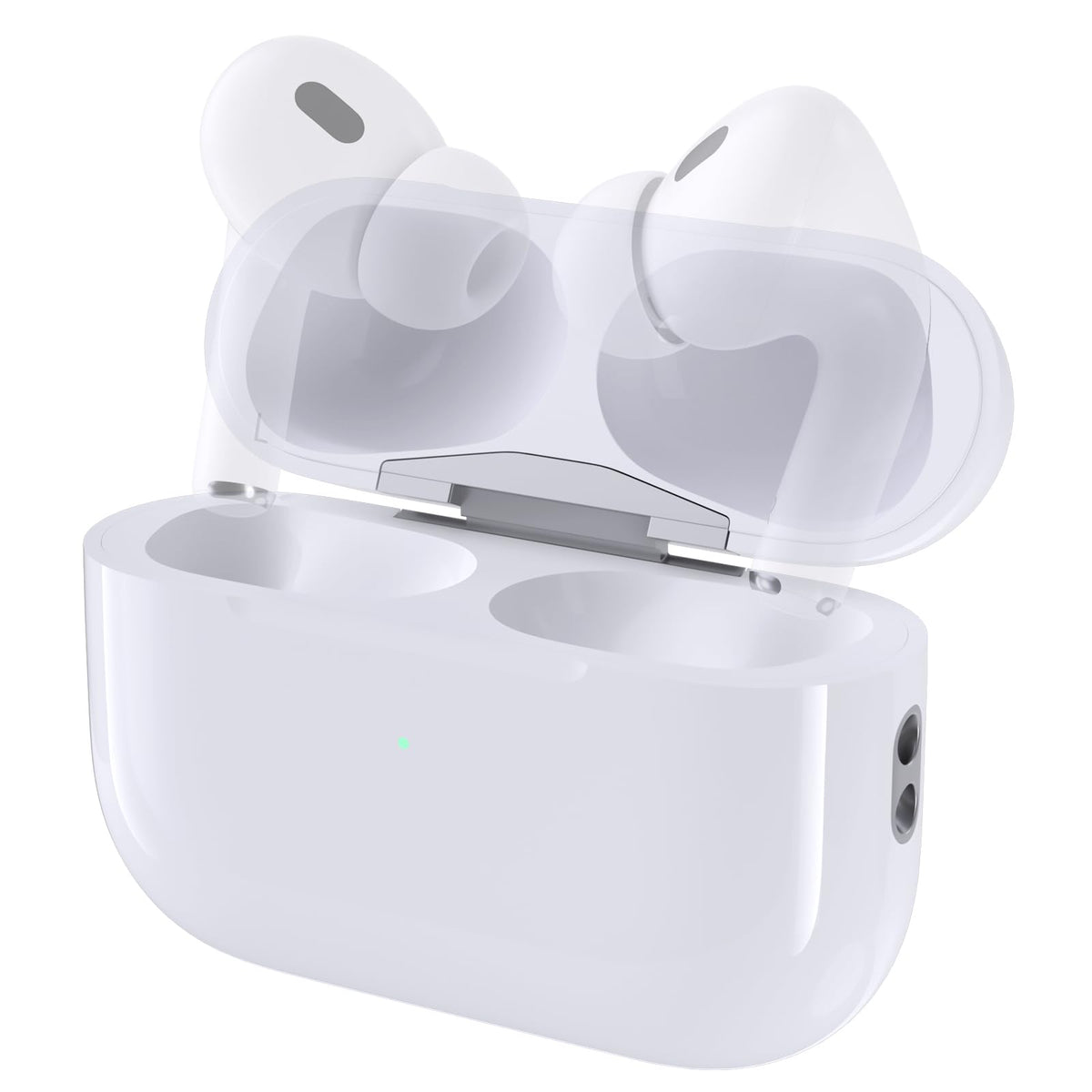 Euiyi front view charging case showing sleek finish and secure closure benefit