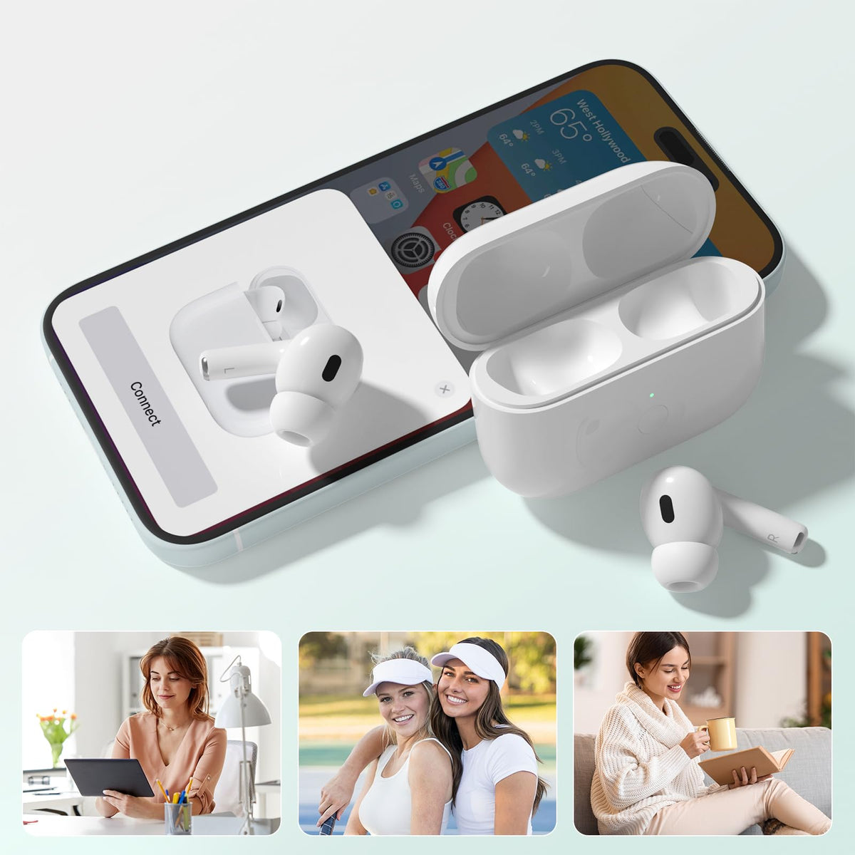 Euiyi case in a travel pocket lifestyle shot showing convenience on the go