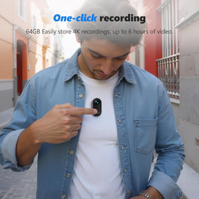 Euorosi magnetic hat clip and pendant enable hands-free first-person capture.