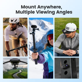 Euorosi magnetic hat clip enables hands-free POV mounting on hats for quick angles.