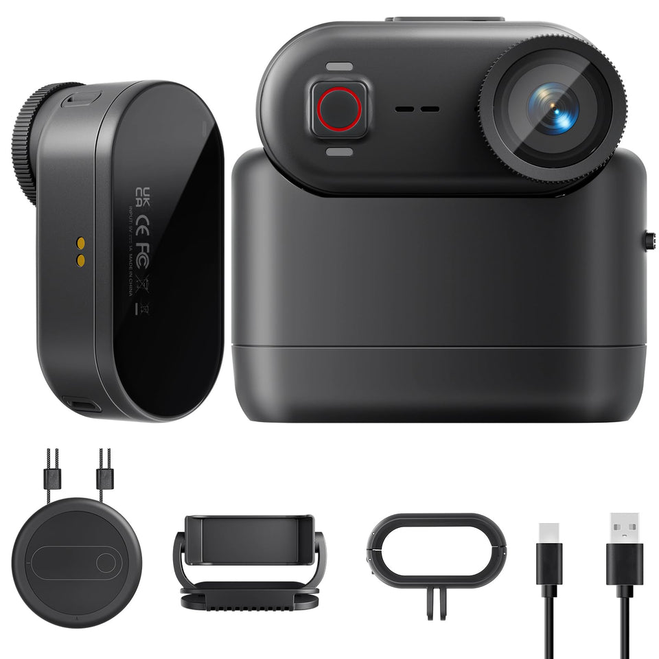 Euorosi thumb camera captures 4K30fps from a first-person perspective for hands-free filming.