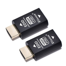 EVanlak 3rd Gen HDMI EDID Emulator front view showing compact design for desks.