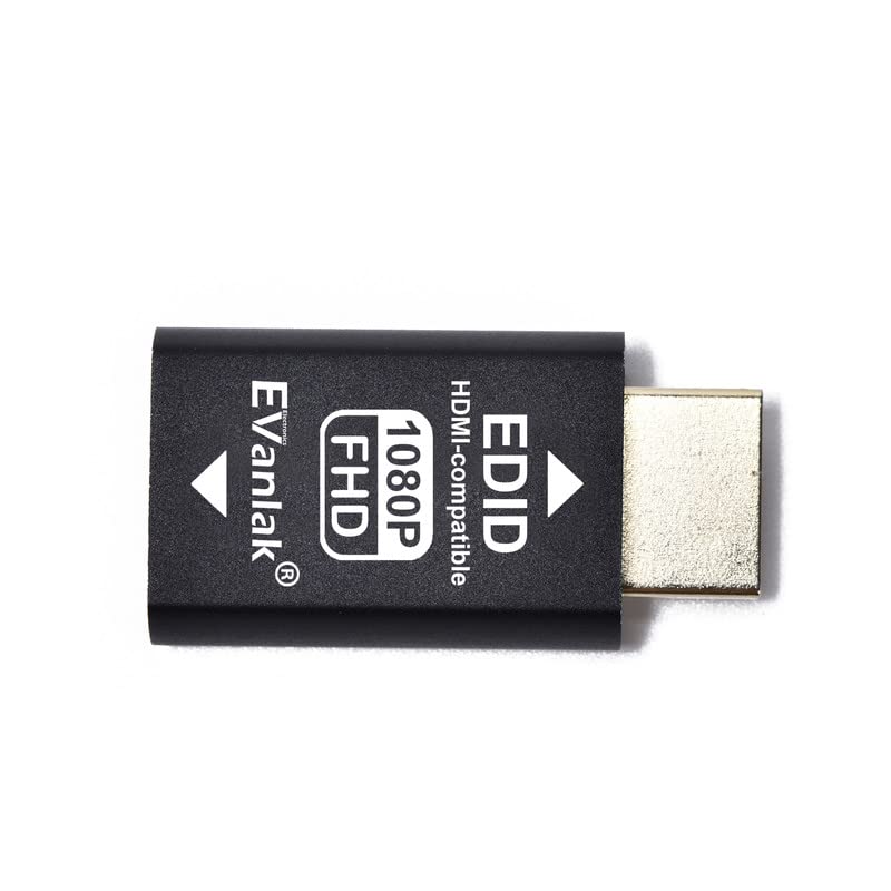 EVanlak EDID emulator back panel ports enable flexible HDMI and power connections
