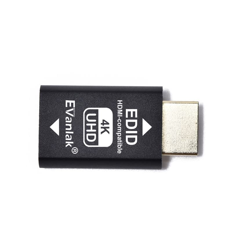 EVanlak HDMI EDID Emulator aluminum body emphasizes durable design.