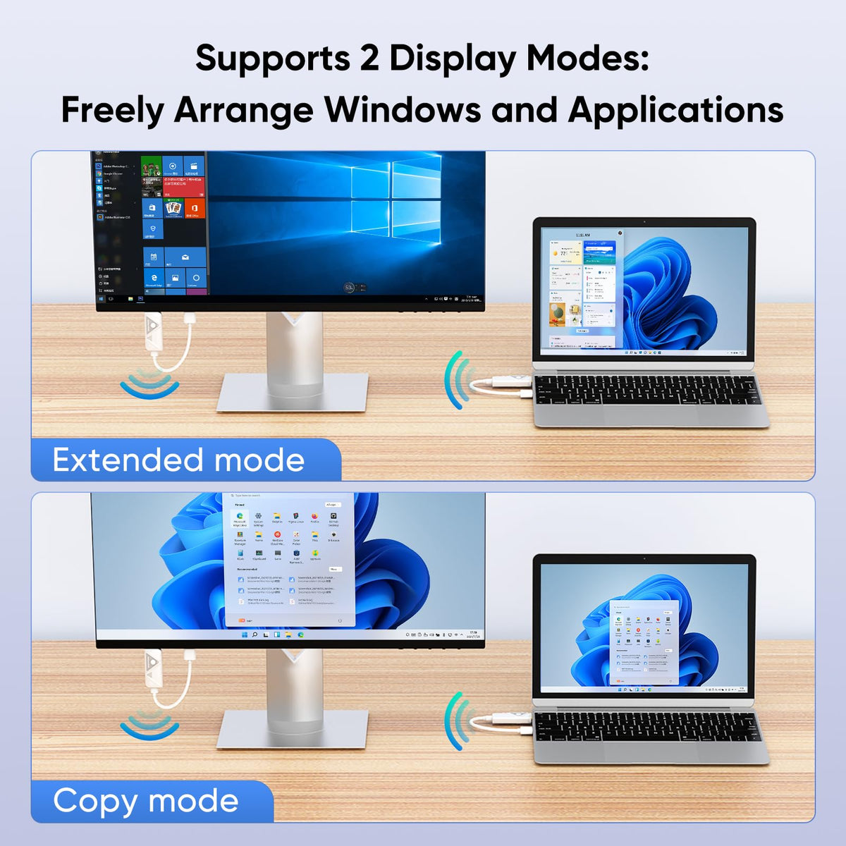EVATEK included micro and mini HDMI adapters showing broad device compatibility