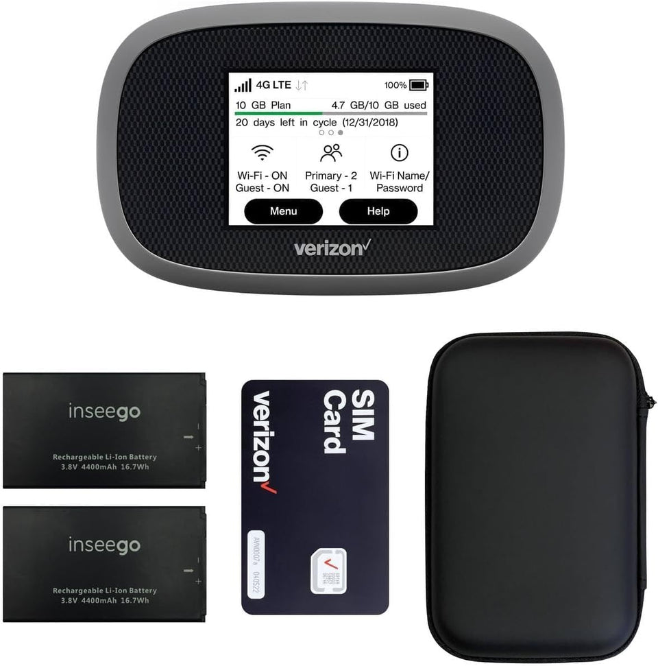 EVDO-LINK Verizon MiFi 8800L front view with touchscreen for quick status checks.