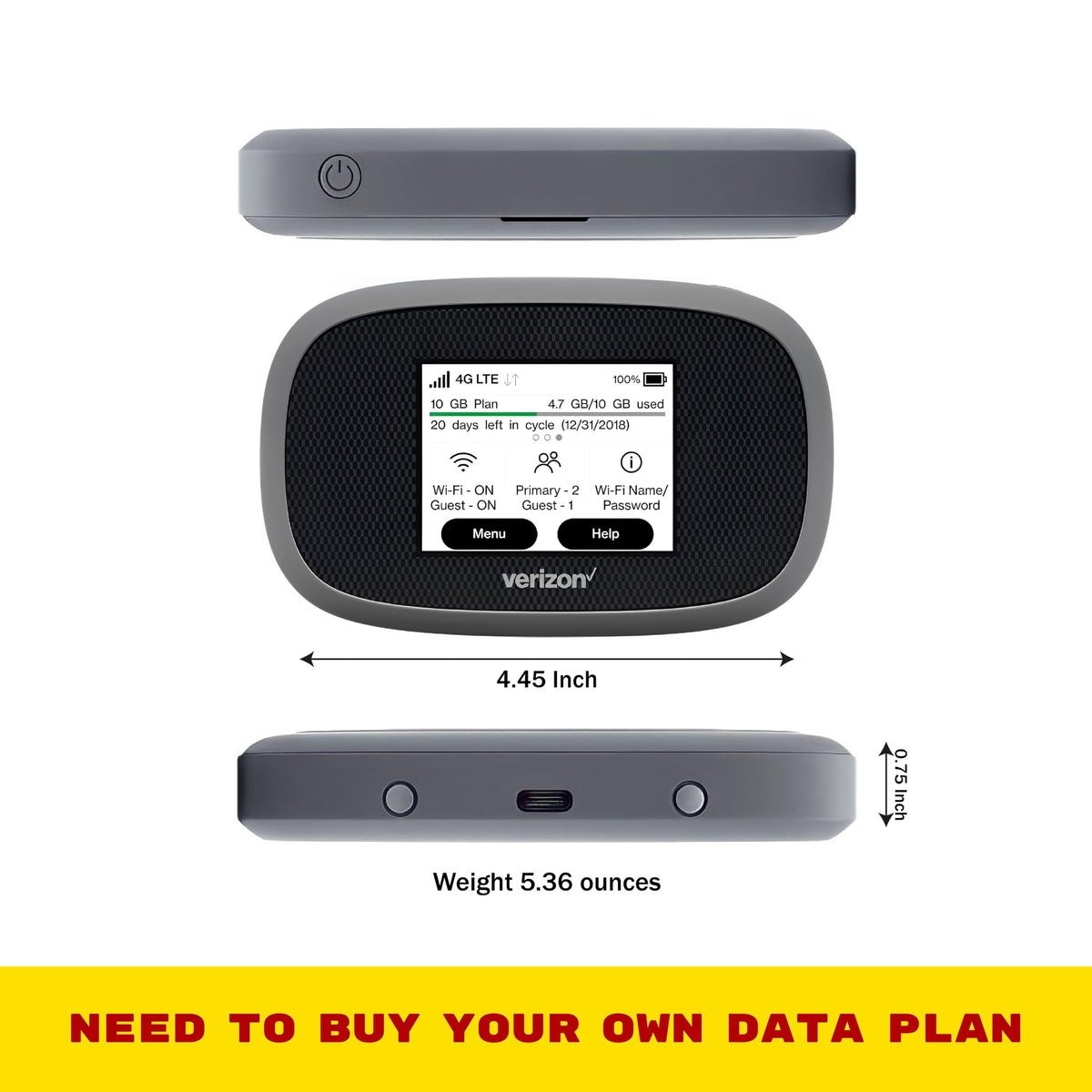 EVDO-LINK MiFi 8800L two MIMO connectors for external antenna boosts.