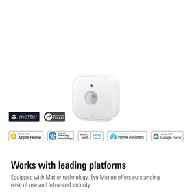 Eve Motion mounted on interior wall demonstrating flexible placement benefit
