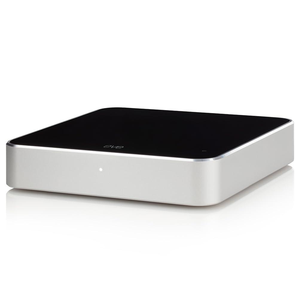 Eve Play front view showing AirPlay interface for upgrading speakers.