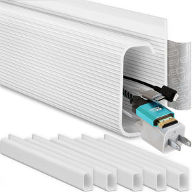 EVEO cable-management 96-inch J-channel pack keeps cords tidy under desks for safer spaces