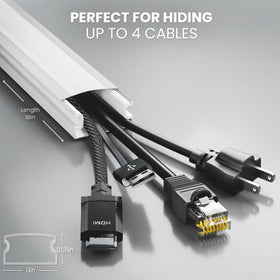 EVEO snap-on cover close-up demonstrating easy access and organized look