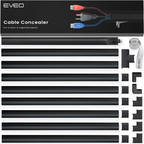 EVEO cord concealer wall-mounted hides cables behind the TV for a clean look