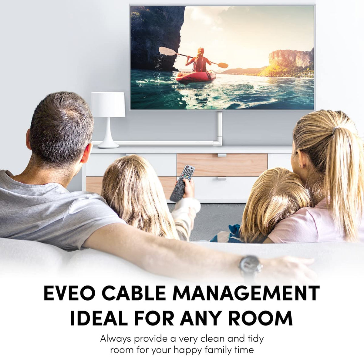 EVEO mounted by baseboard to show scale and low-visibility installation benefit