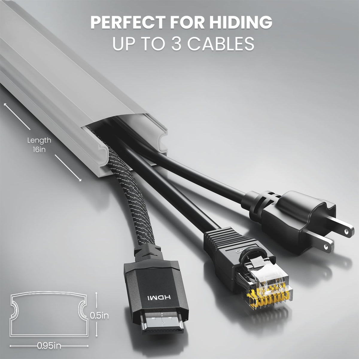 EVEO open channel detail revealing interior space that organizes multiple cables