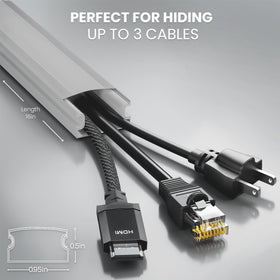 EVEO open channel detail revealing interior space that organizes multiple cables