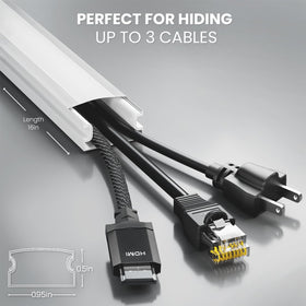 EVEO TV Cable Hider provides a sleek raceway for wall-mounted entertainment.