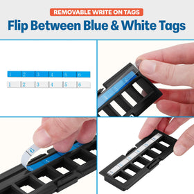 Everest adjustable rear cable management bar keeps cables neat and organized.