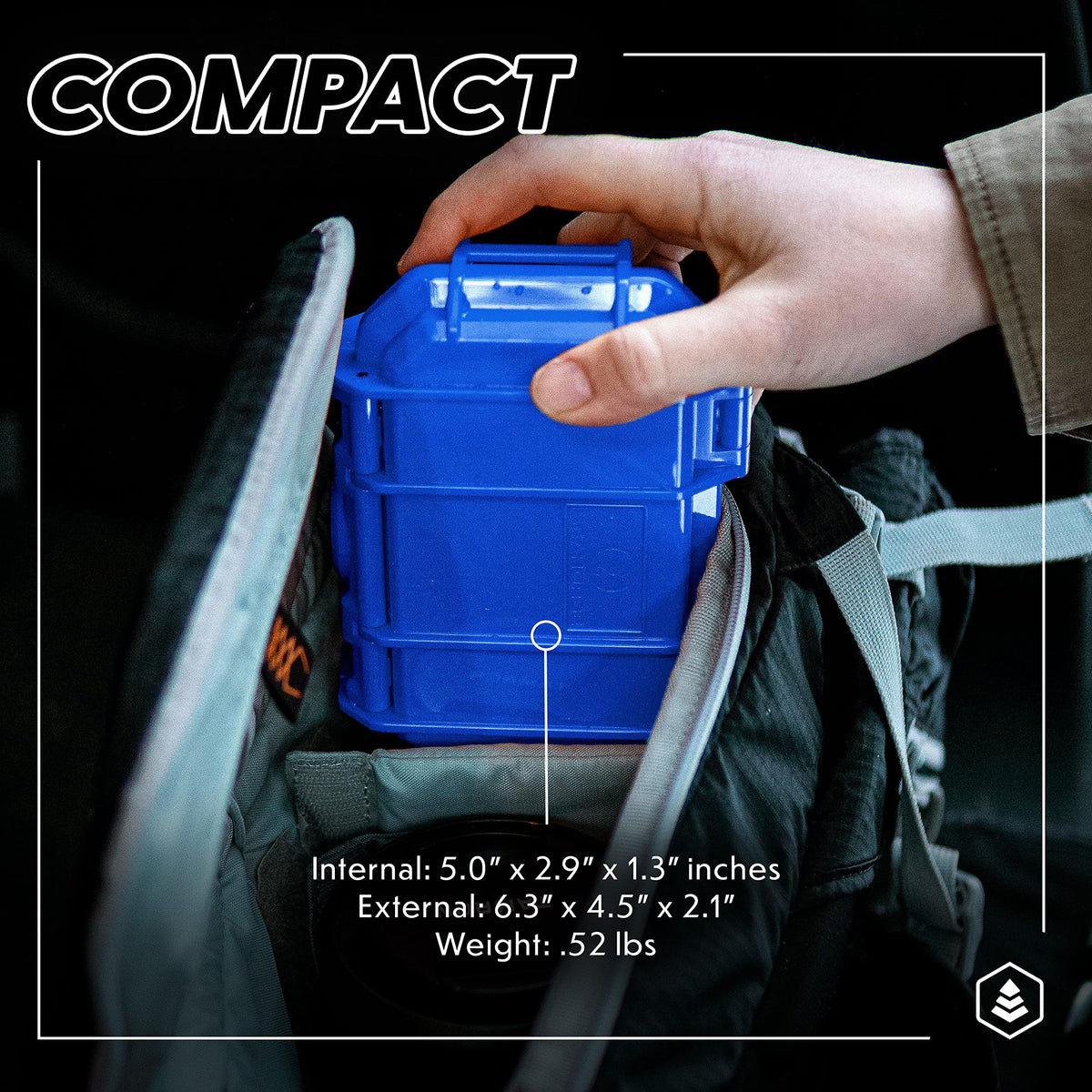 Evergreen film storage case IP67 waterproof rating keeps contents dry in rain or splash.
