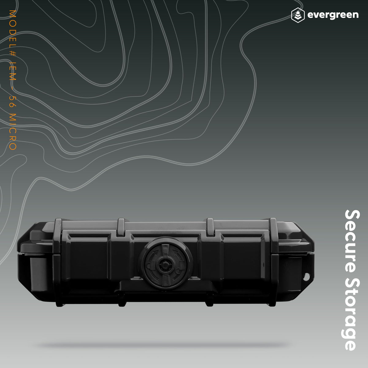 Evergreen IEM case slim interior fits multiple accessories securely.
