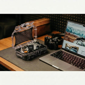 Evergreen IEM case waterproof and dustproof design protects gear in rain or dust.