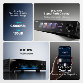 Eversolo DAC-Z10 headphone amplifier adapts to impedance for headphones.