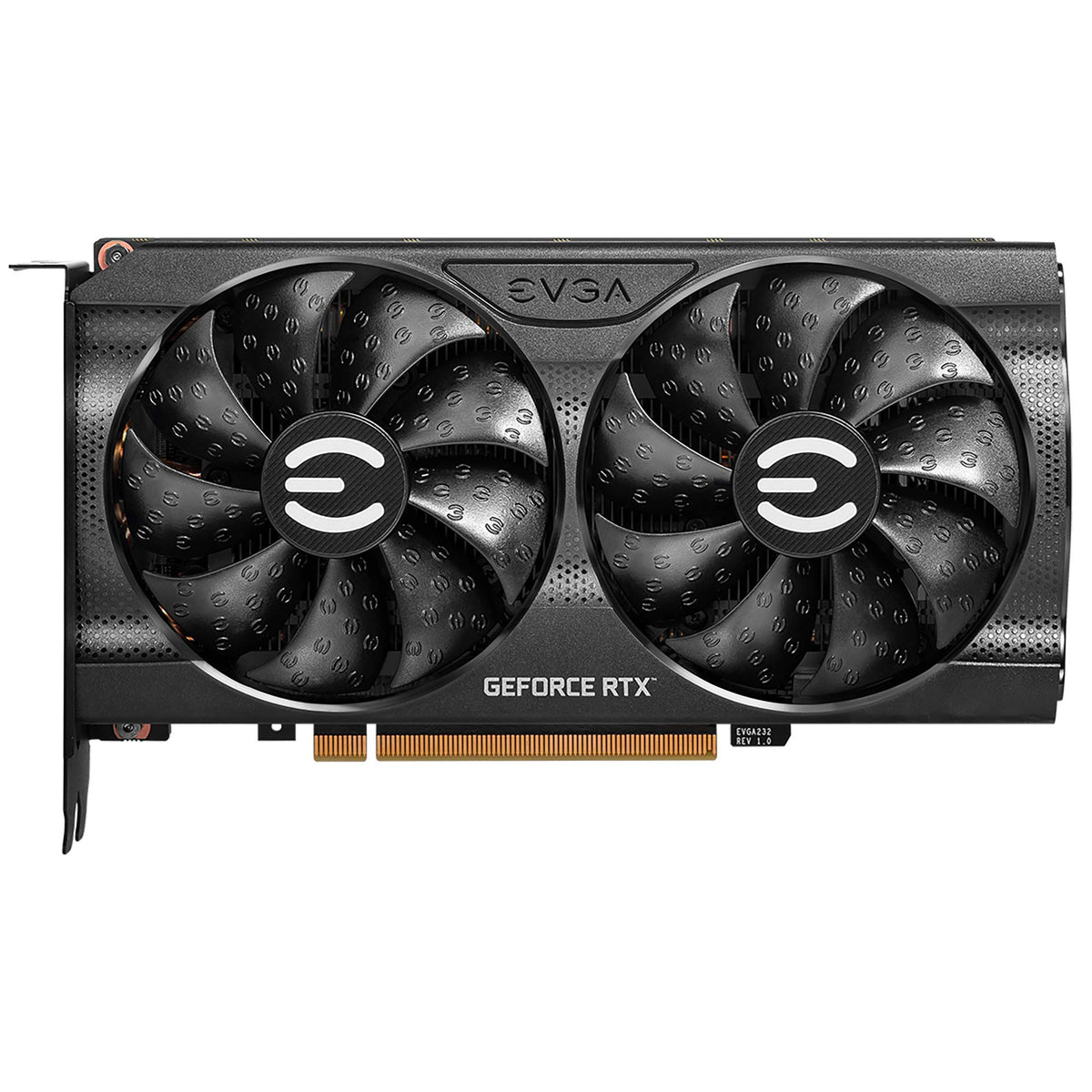EVGA GeForce RTX 3060 XC Gaming backplate close-up showing metal durability.