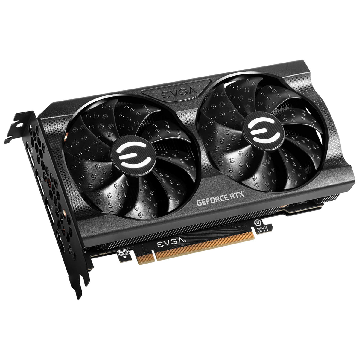 EVGA GeForce RTX 3060 XC Gaming dual fans delivering quiet performance.