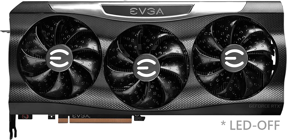 EVGA GeForce RTX 3090 FTW3 Ultra side view highlighting a large heatsink