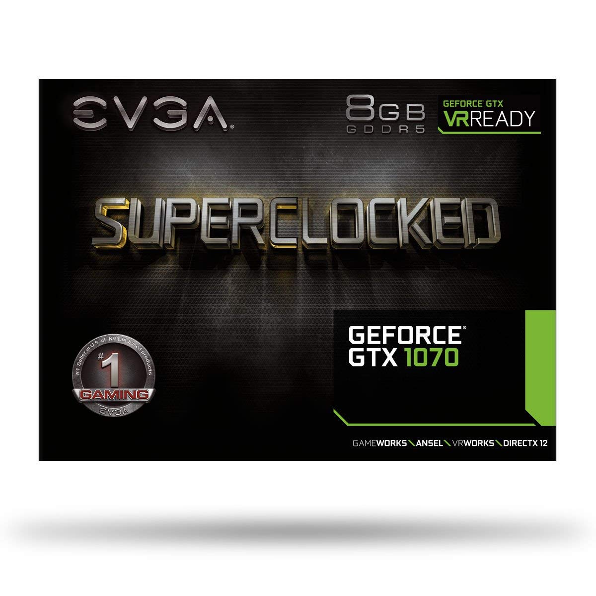 EVGA GTX 1070 SC Gaming ACX packaging and accessories for easy setup.