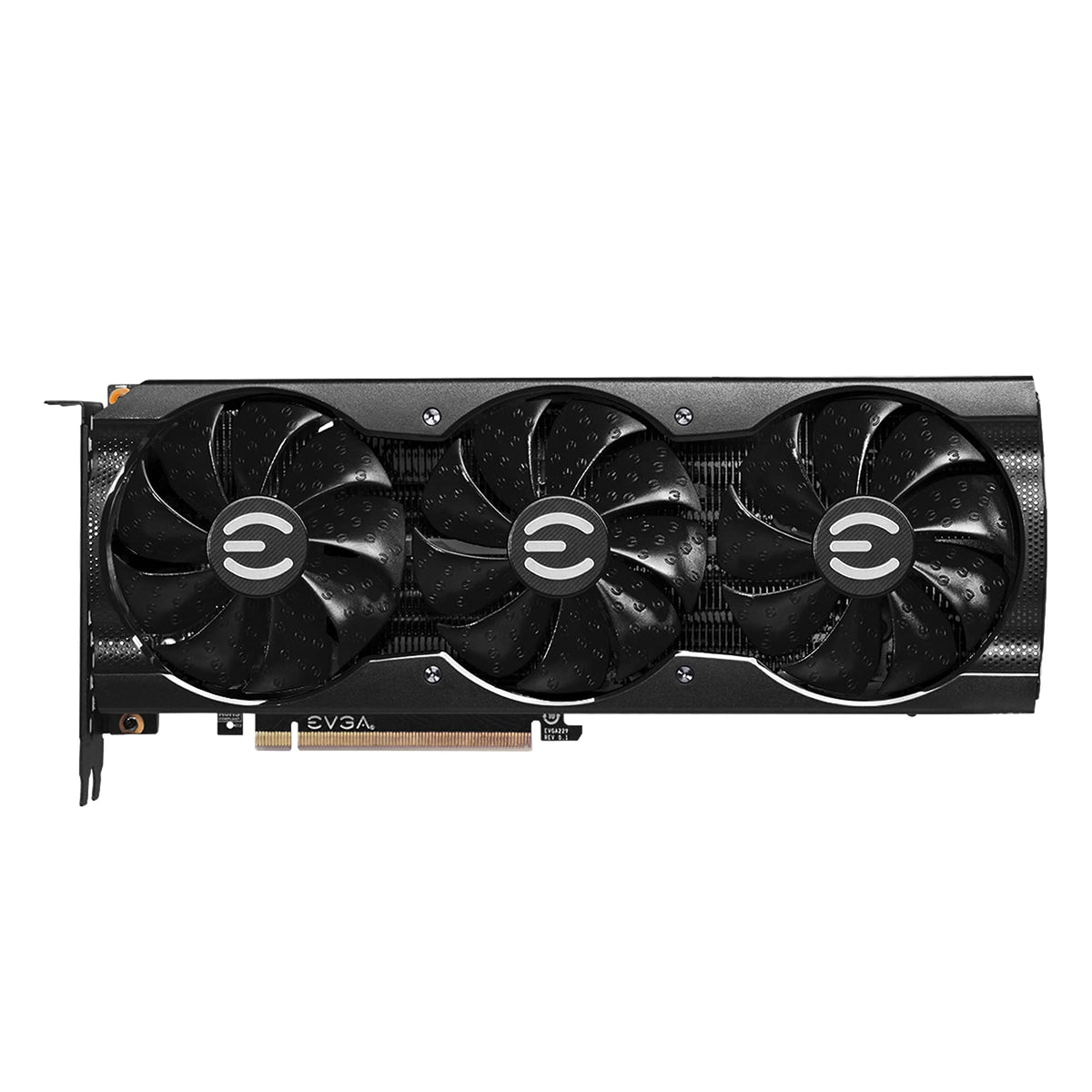EVGA RTX 3060 Ti FTW Ultra Gaming top view showing cooling shroud