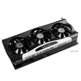 DisplayPort connectors ready on the EVGA FTW3 Ultra graphics card.