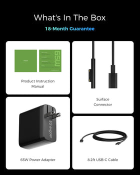 EG evgoer box with all contents laid out showing included accessories and warranty